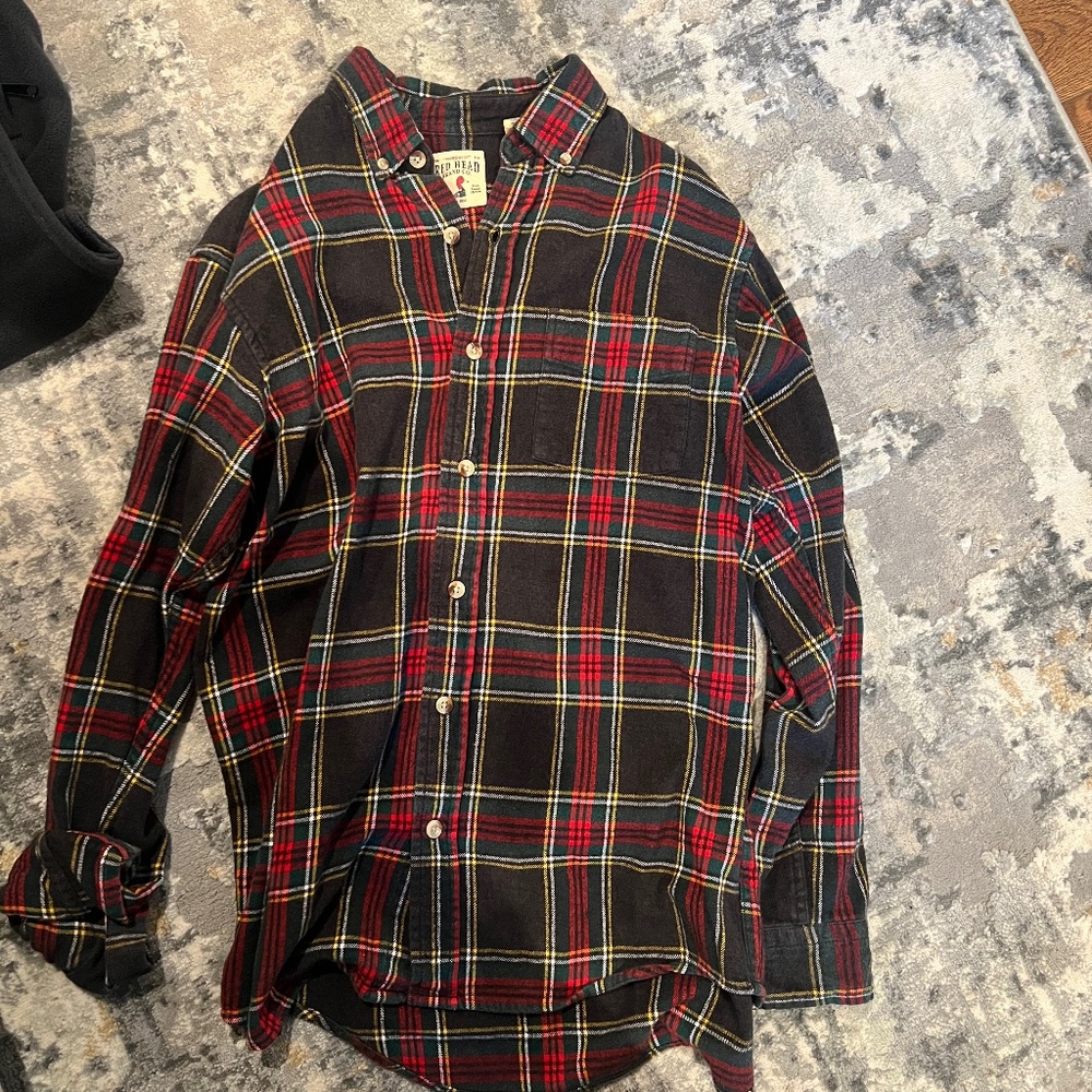 Redhead plaid shirt